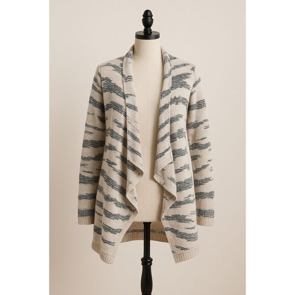 Lucky Brand Striped Open Knit Cardigan S - Picture 1 of 5